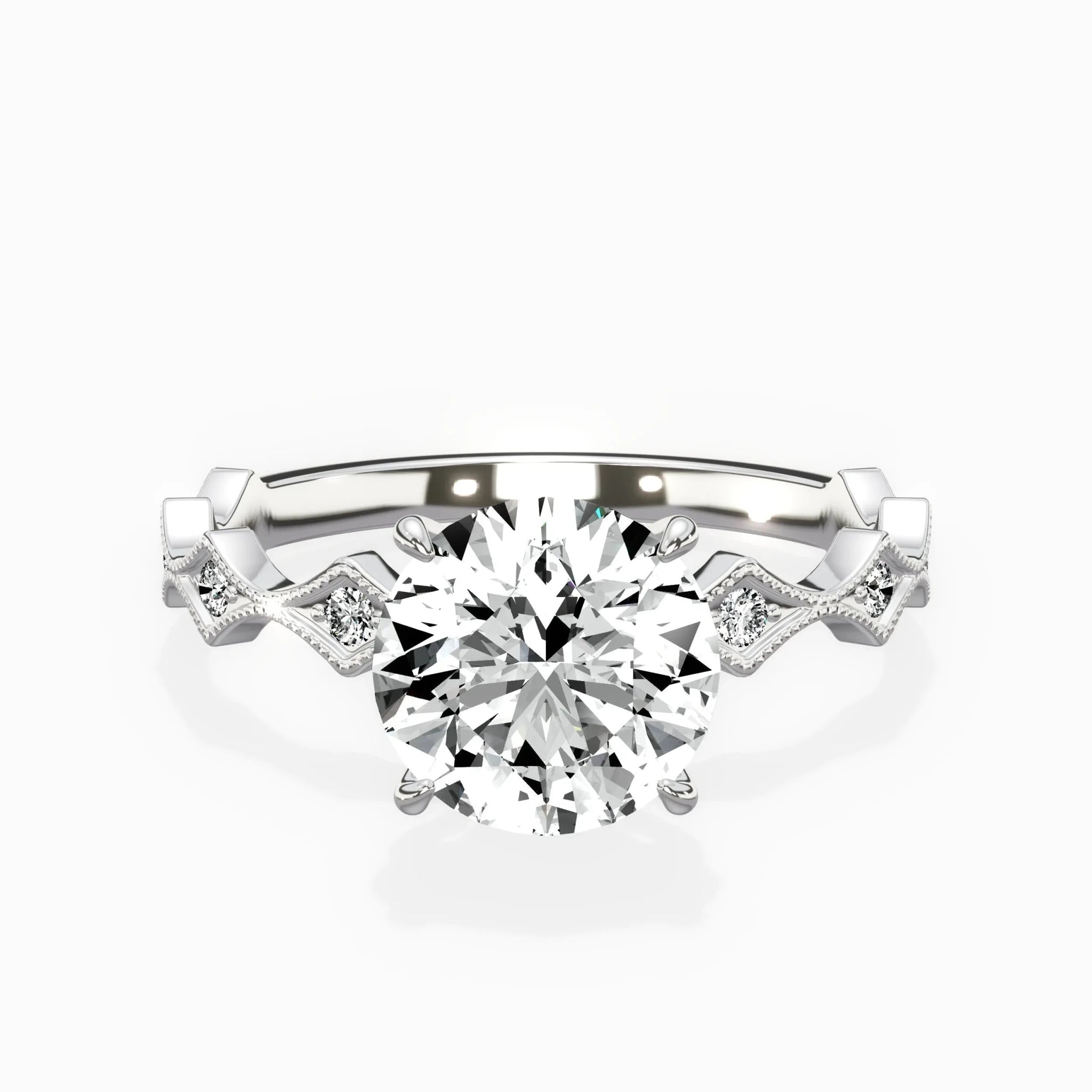 Timeless Solitaire 1.52 ct Round Engagement Ring in White Gold - The Better Diamonds