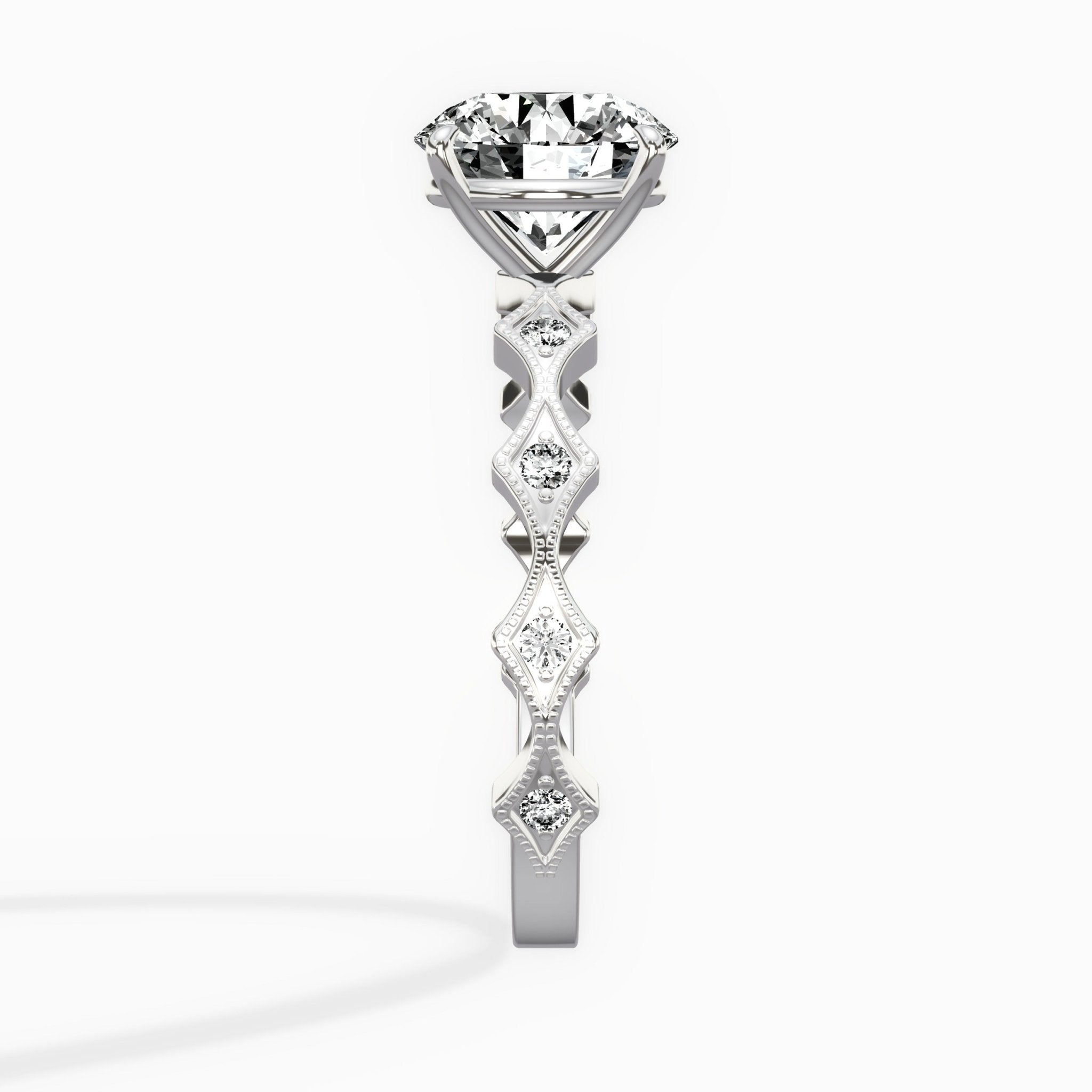 Timeless Solitaire 1.52 ct Round Lab Grown Diamond Engagement Ring in 14K White Gold - The Better Diamonds