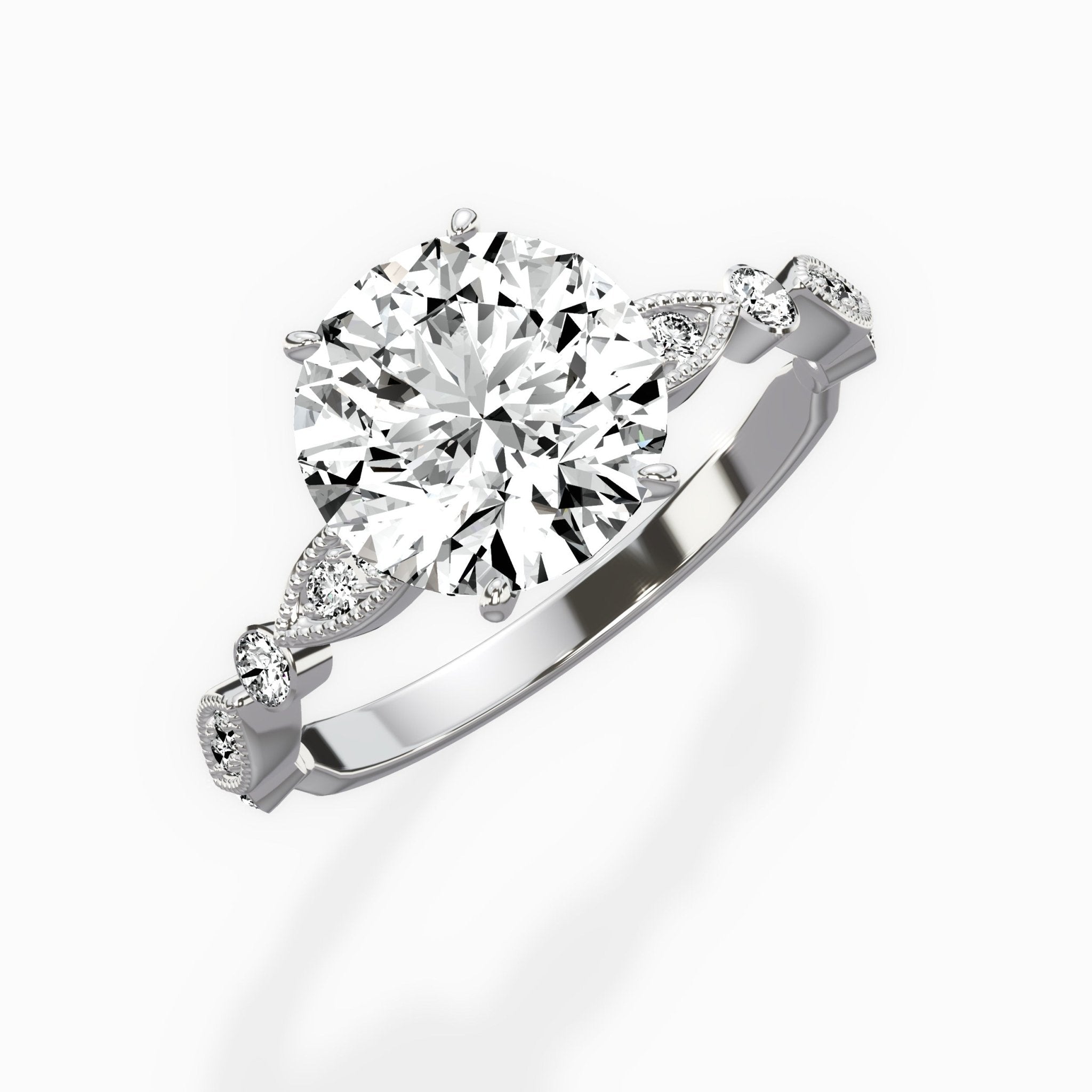 Timeless Vintage Style Engagement Ring - The Better Diamonds
