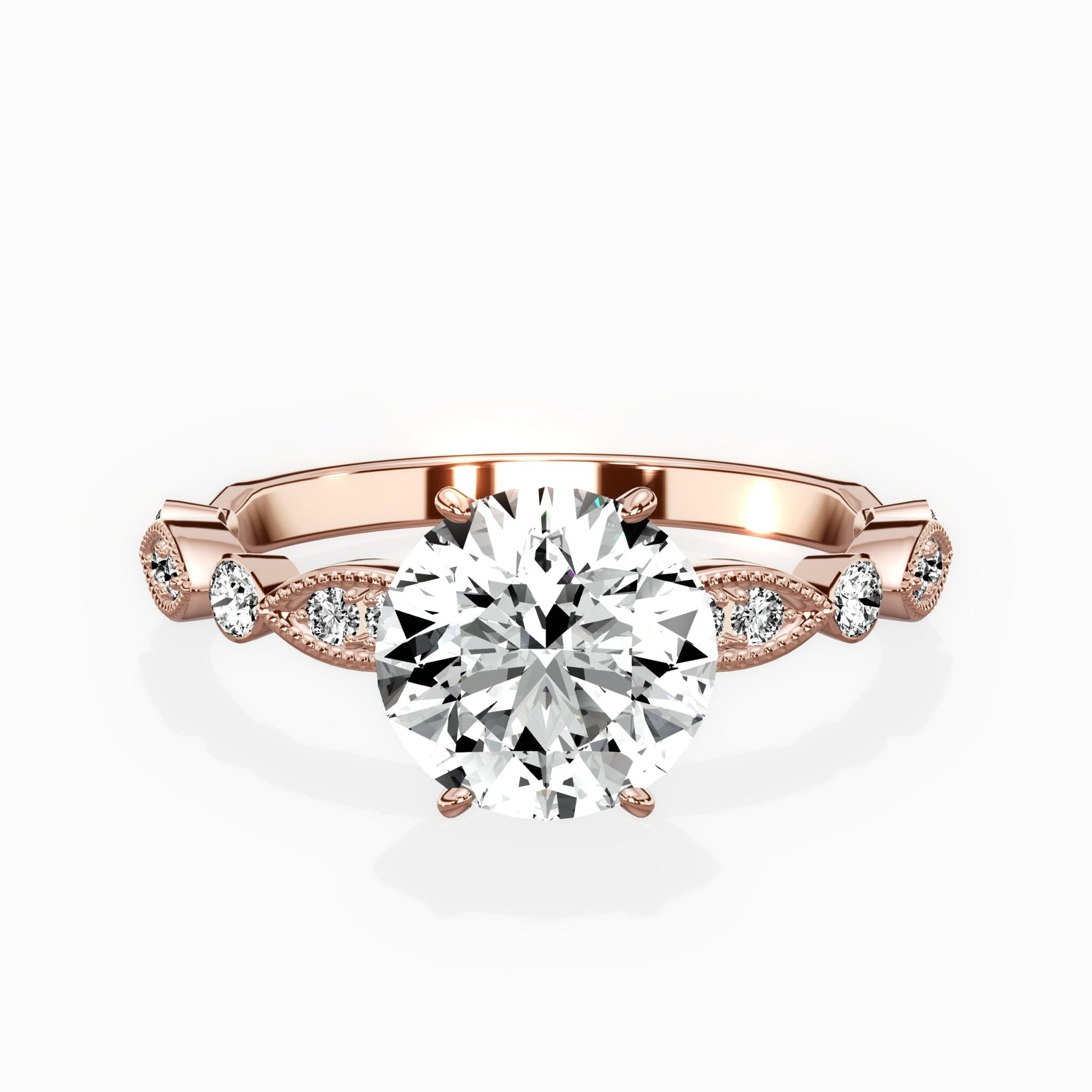 Timeless Vintage Style Engagement Ring - The Better Diamonds