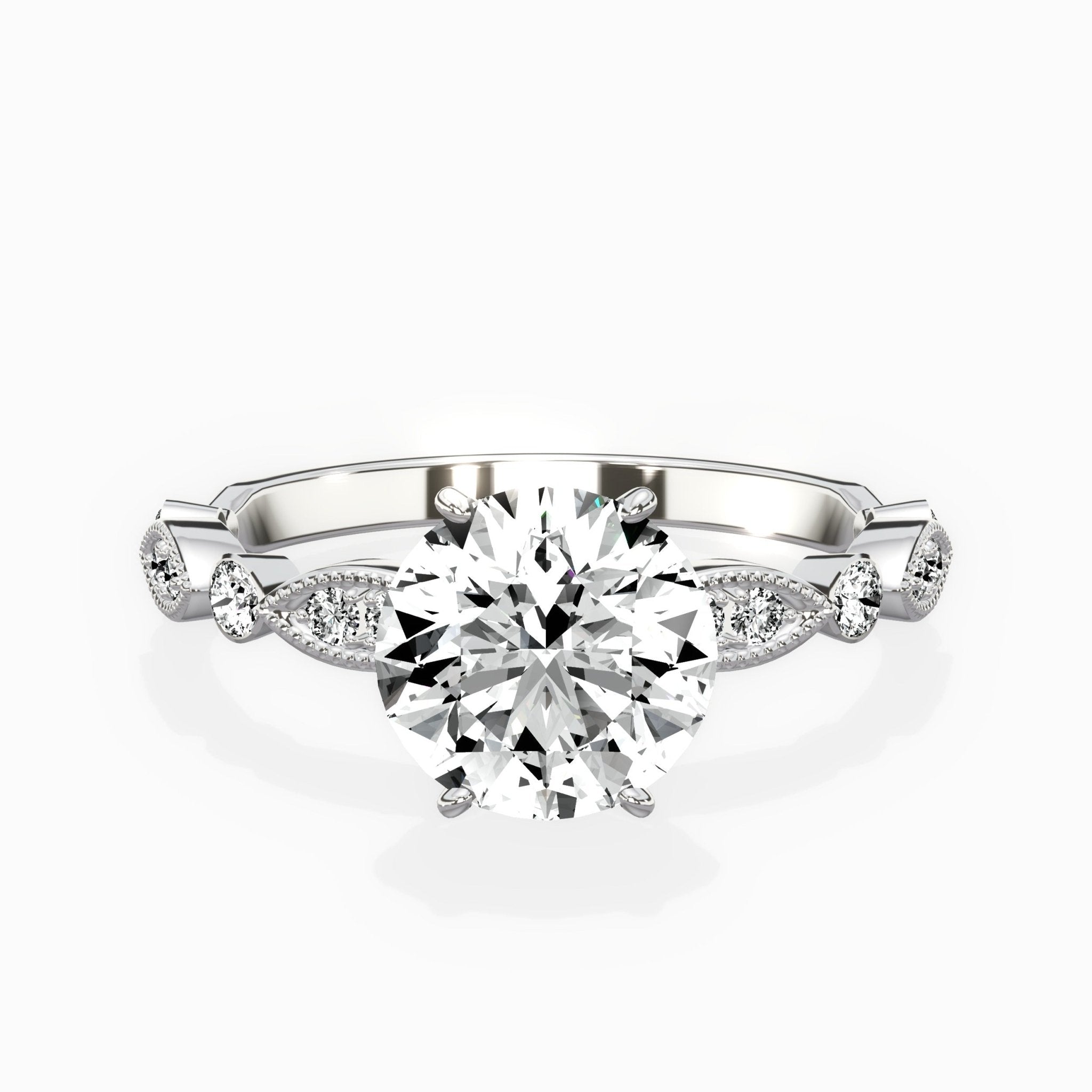 Timeless Vintage Style Engagement Ring - The Better Diamonds