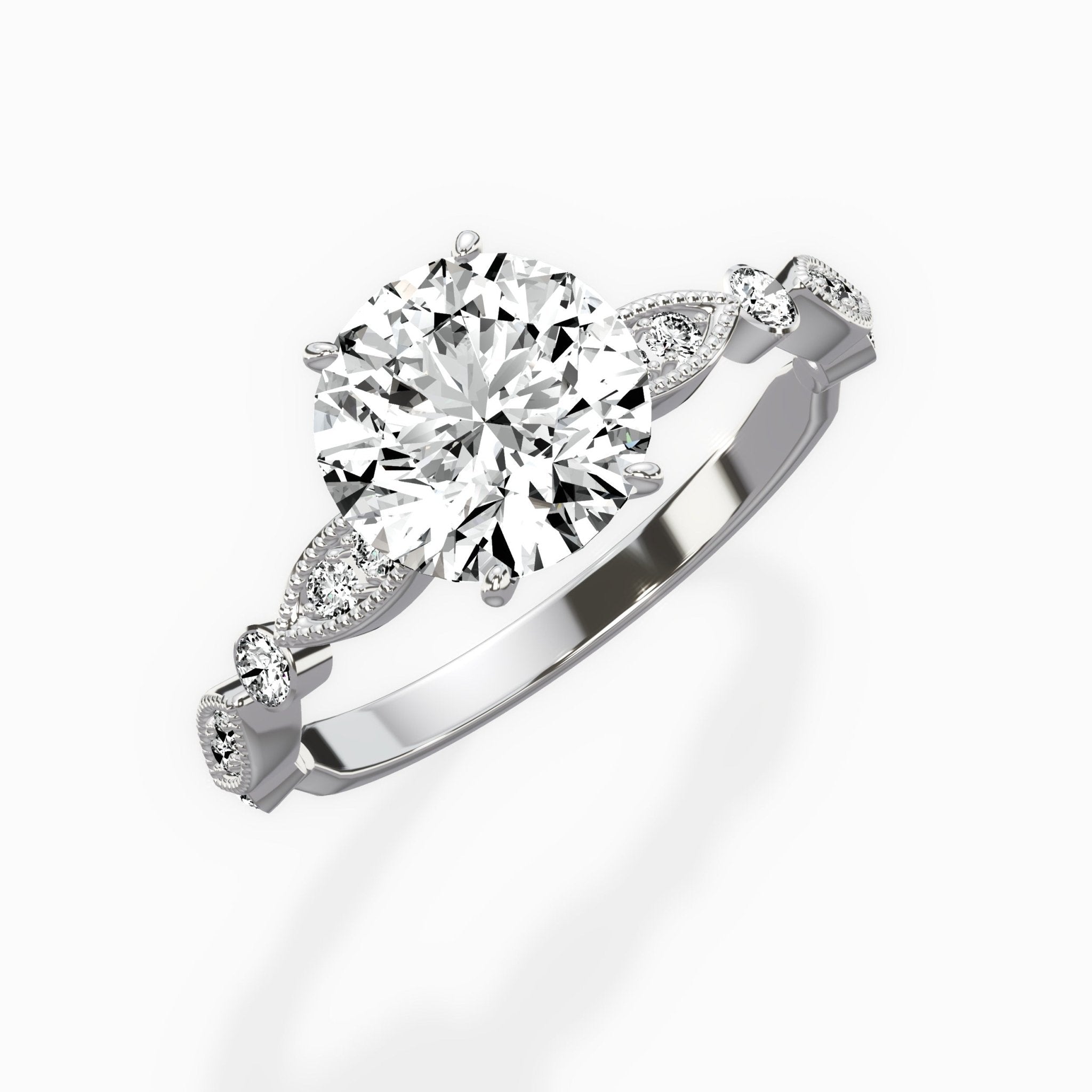 Timeless Vintage Style Engagement Ring - The Better Diamonds