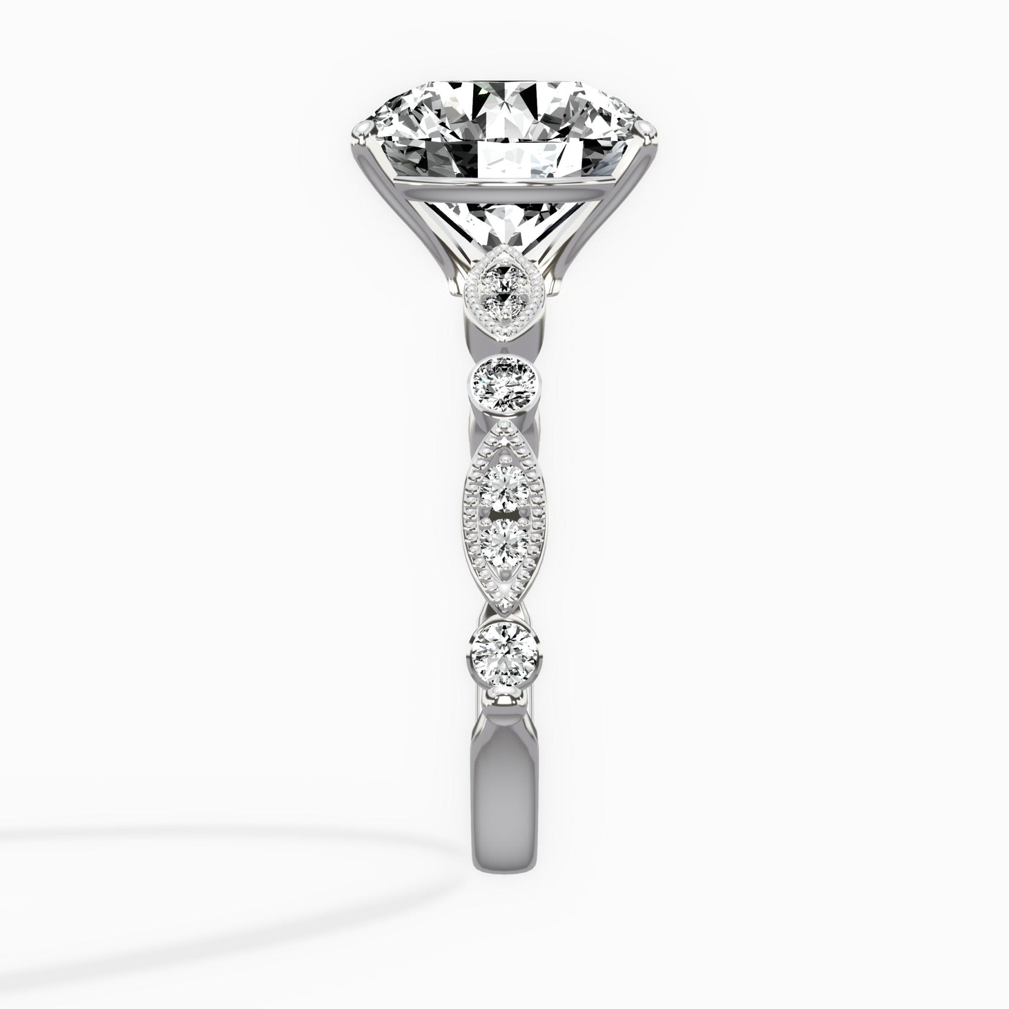 Timeless Vintage Style Engagement Ring - The Better Diamonds