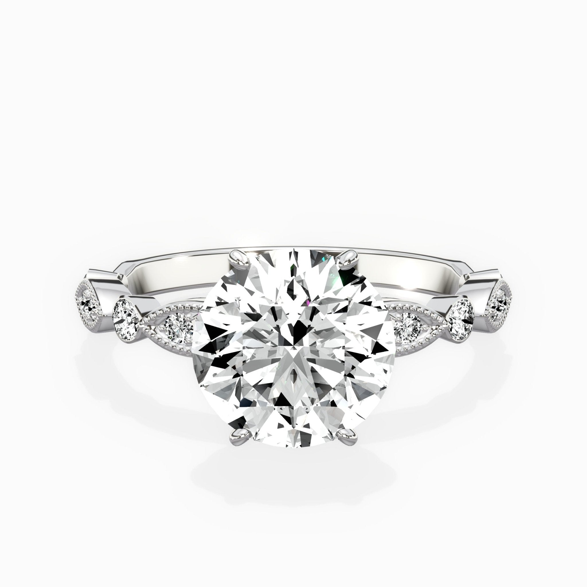 Timeless Vintage Style Engagement Ring - The Better Diamonds