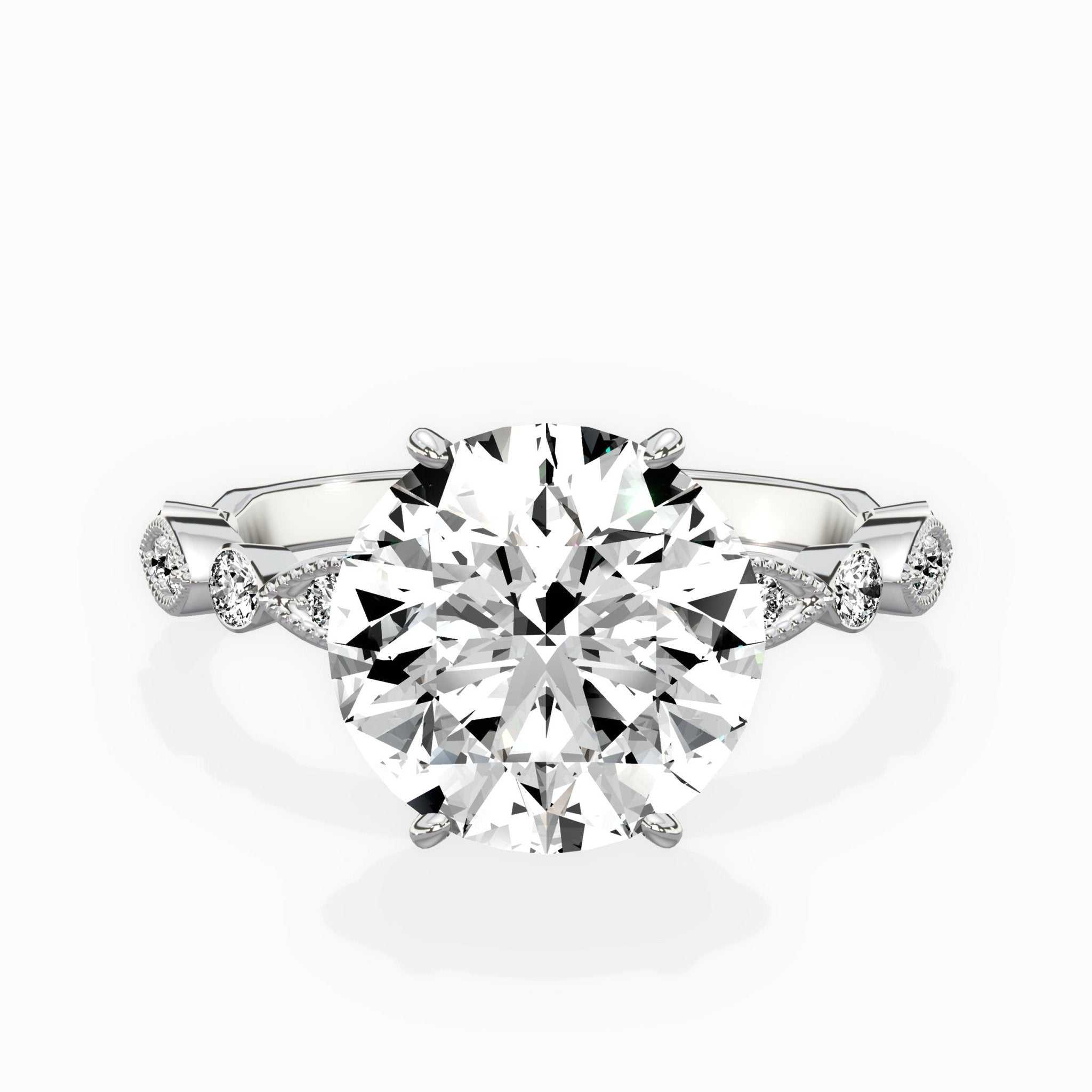 Timeless Vintage Style Engagement Ring - The Better Diamonds