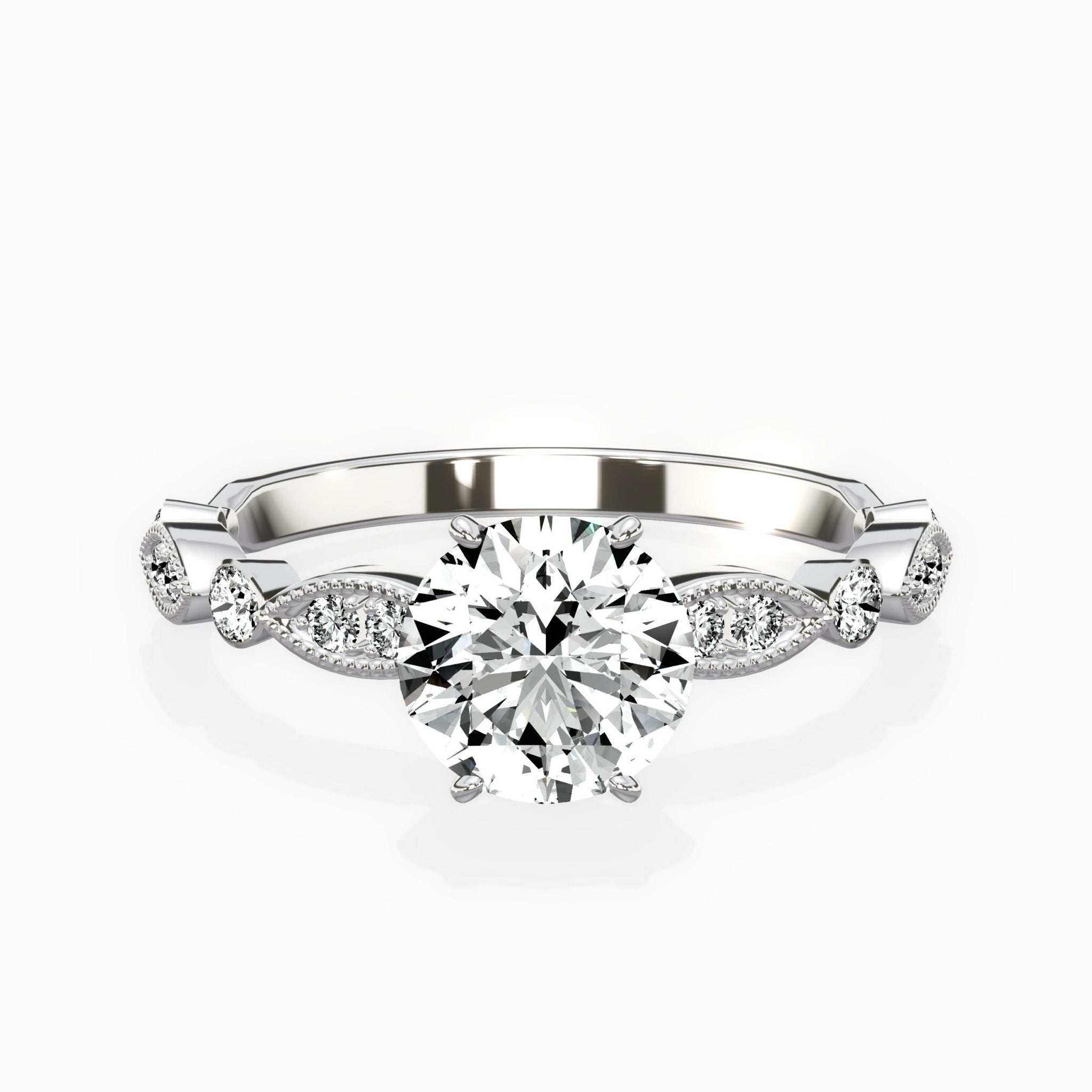 Timeless Vintage Style Engagement Ring - The Better Diamonds