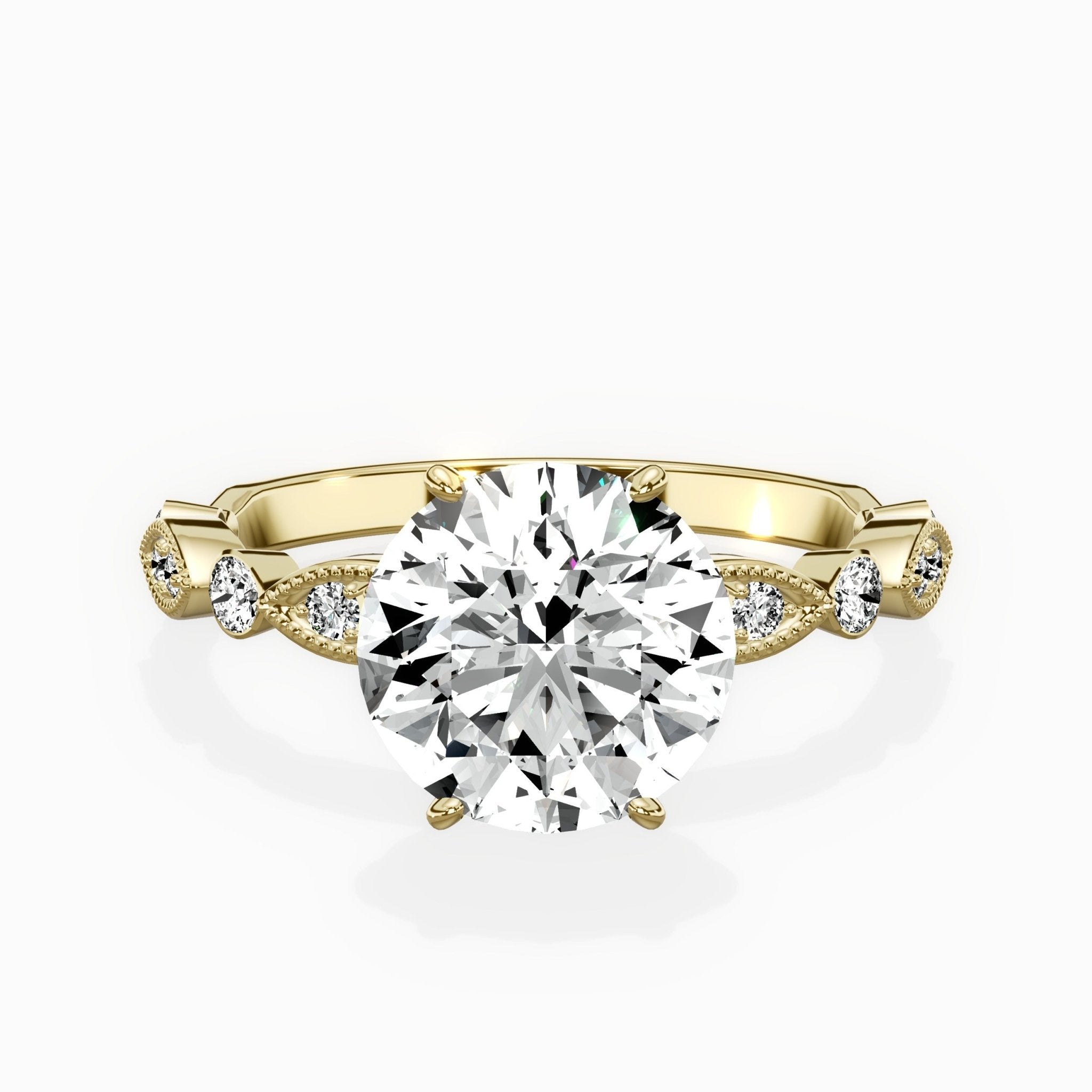 Timeless Vintage Style Engagement Ring - The Better Diamonds