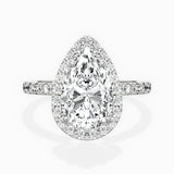 Traditional Halo Pave Engagement Ring - The Better Diamonds
