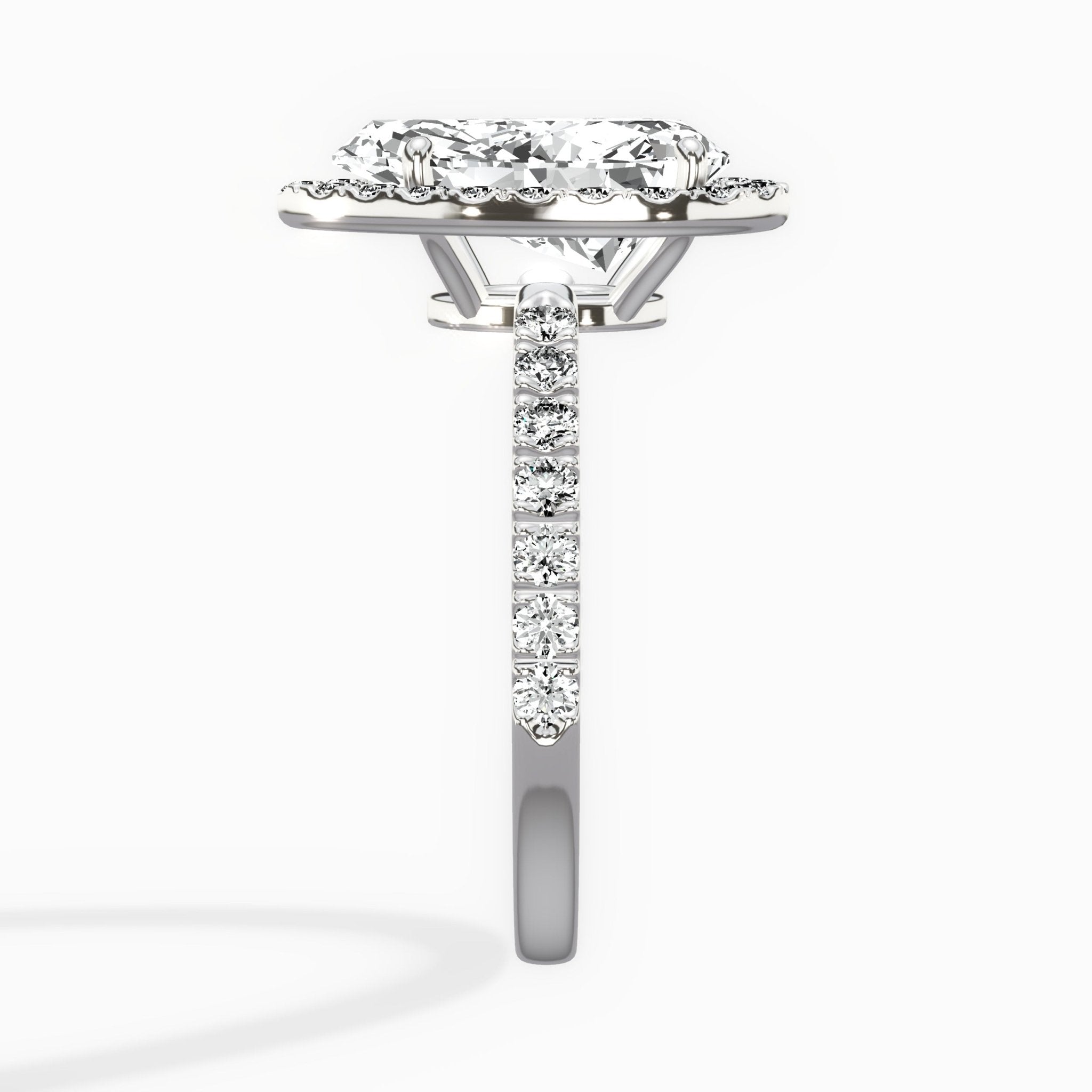 Traditional Halo Pave Engagement Ring - The Better Diamonds