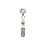 Twisted Band Solitaire Engagement Ring - The Better Diamonds