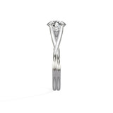 Twisted Band Solitaire Engagement Ring - The Better Diamonds