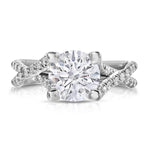 Irresistible Solitaire Round Engagement Ring in White Gold