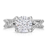 Irresistible Solitaire Round Engagement Ring in White Gold