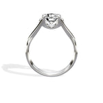 Twisted Solitaire 1.00 ct Round Engagement Ring in White Gold - The Better Diamonds