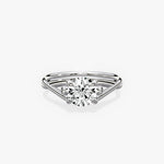 Twisted Solitaire 1.00 ct Round Engagement Ring in White Gold - The Better Diamonds