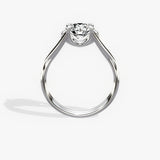 Twisted Solitaire 1.00 ct Round Engagement Ring in White Gold - The Better Diamonds