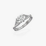 Twisted Solitaire 1.00 ct Round Engagement Ring in White Gold - The Better Diamonds