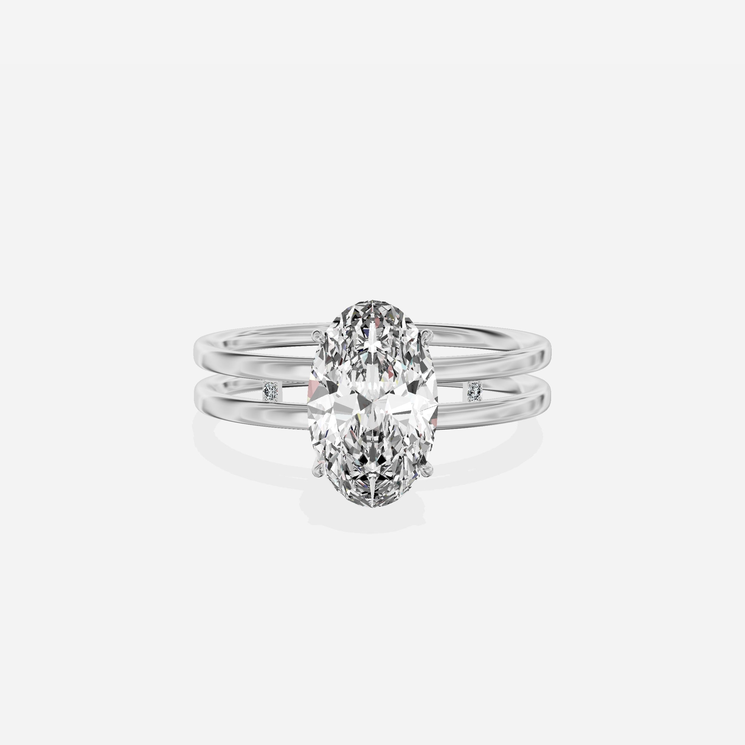 Parallel Bands Engagement Ring