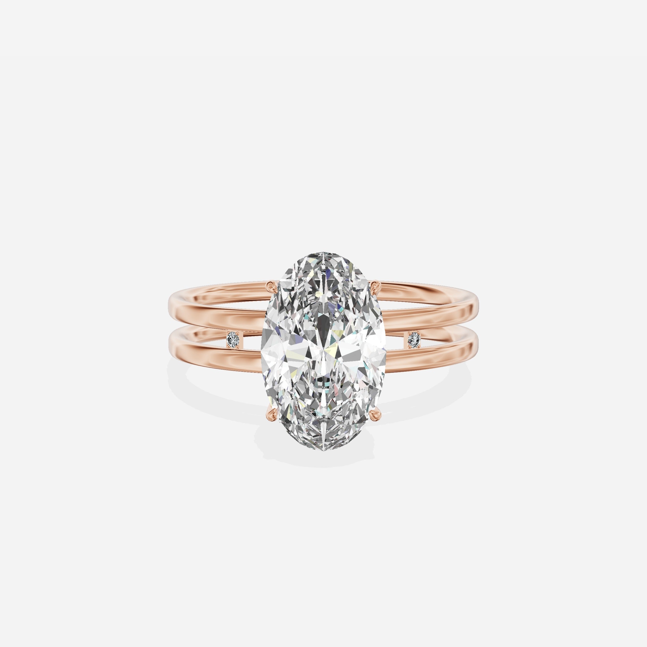 Parallel Bands Engagement Ring