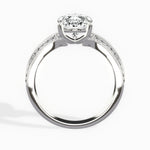 Two Petals Pave Vintage 2.31 ct Pear Engagement Ring in White Gold - The Better Diamonds