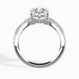 Two Petals Pave Vintage 2.31 ct Pear Engagement Ring in White Gold - The Better Diamonds