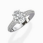 Two Petals Pave Vintage Engagement Ring - The Better Diamonds