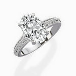 Two Petals Pave Vintage Engagement Ring - The Better Diamonds