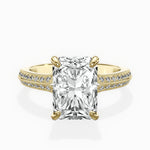 Two Petals Pave Vintage Engagement Ring - The Better Diamonds