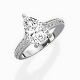Two Petals Pave Vintage Engagement Ring - The Better Diamonds