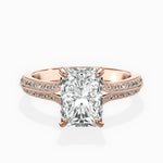 Two Petals Pave Vintage Engagement Ring - The Better Diamonds