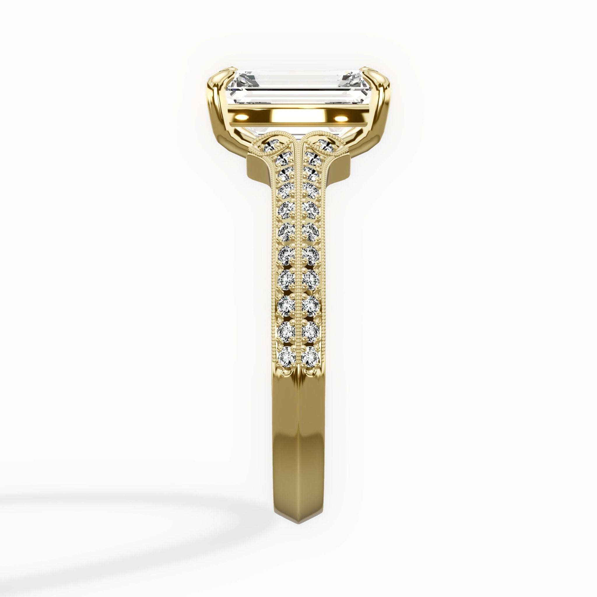 Two Petals Pave Vintage Engagement Ring - The Better Diamonds