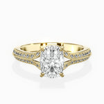 Two Petals Pave Vintage Engagement Ring - The Better Diamonds
