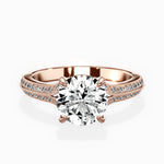 Two Petals Pave Vintage Engagement Ring - The Better Diamonds
