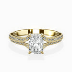 Two Petals Pave Vintage Engagement Ring - The Better Diamonds