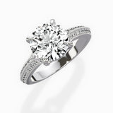 Two Petals Pave Vintage Engagement Ring - The Better Diamonds