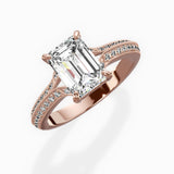 Two Petals Pave Vintage Engagement Ring - The Better Diamonds