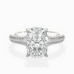 Two Petals Pave Vintage Engagement Ring - The Better Diamonds