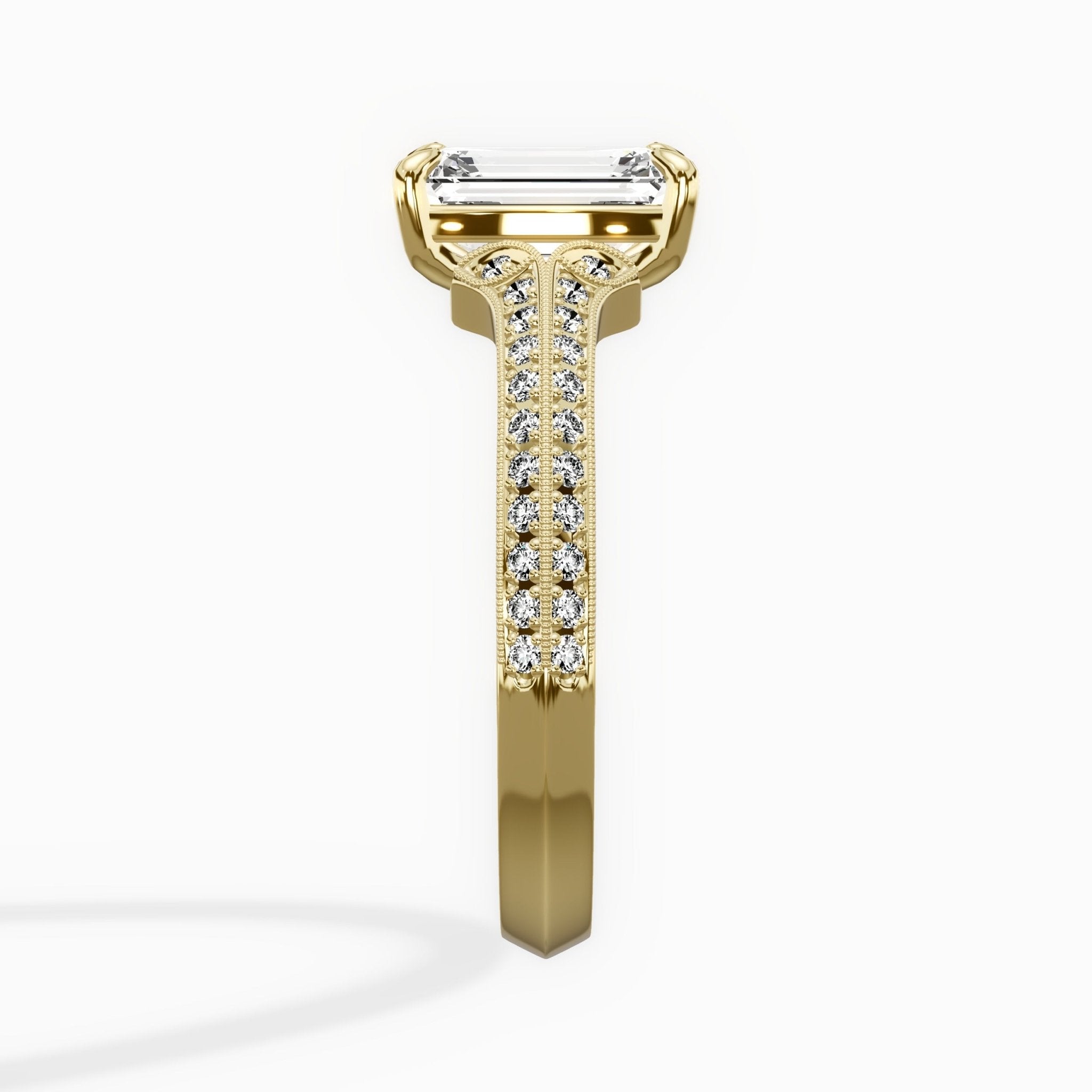 Two Petals Pave Vintage Engagement Ring - The Better Diamonds