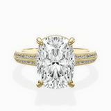 Two Petals Pave Vintage Engagement Ring - The Better Diamonds