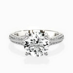 Two Petals Pave Vintage Engagement Ring - The Better Diamonds