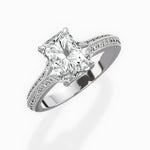 Two Petals Pave Vintage Engagement Ring - The Better Diamonds