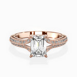 Two Petals Pave Vintage Engagement Ring - The Better Diamonds