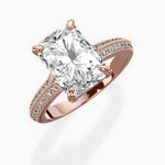 Two Petals Pave Vintage Engagement Ring - The Better Diamonds