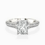 Two Petals Pave Vintage Engagement Ring - The Better Diamonds