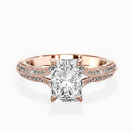 Two Petals Pave Vintage Engagement Ring - The Better Diamonds