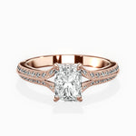 Two Petals Pave Vintage Engagement Ring - The Better Diamonds