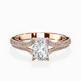 Two Petals Pave Vintage Engagement Ring - The Better Diamonds