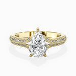 Two Petals Pave Vintage Engagement Ring - The Better Diamonds