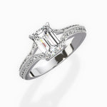 Two Petals Pave Vintage Engagement Ring - The Better Diamonds