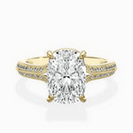 Two Petals Pave Vintage Engagement Ring - The Better Diamonds